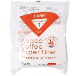 Suodatin CAFEC Abaca valkoinen cup1 100 kpl AC1-100W