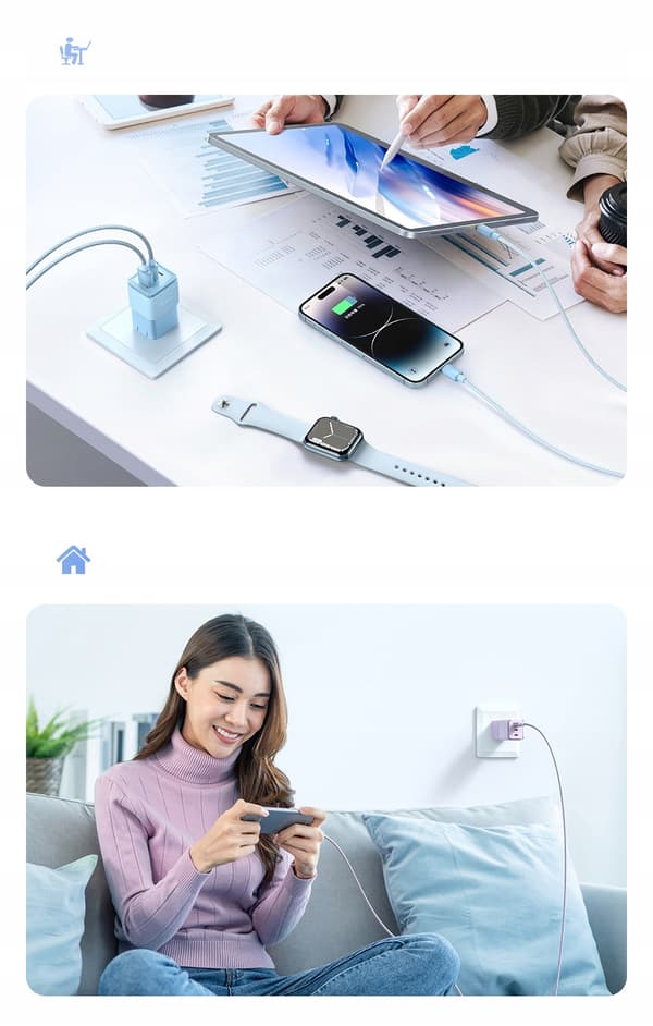MCDODO USB-C LIGHTNING OPLADEKABEL TIL IPHONE 12 13 14 PRO 1M BLÅ