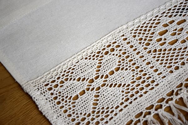 Beige Gardin 30/70 Hæklet Bomuld