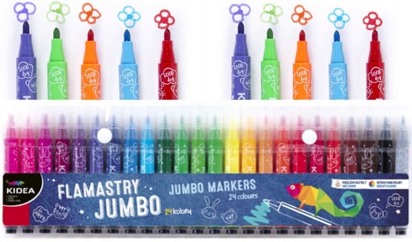 24-farvet Jumbo tuscher Kidea
