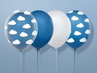 Skyballoner Krystalklare 30 cm 5 stk.