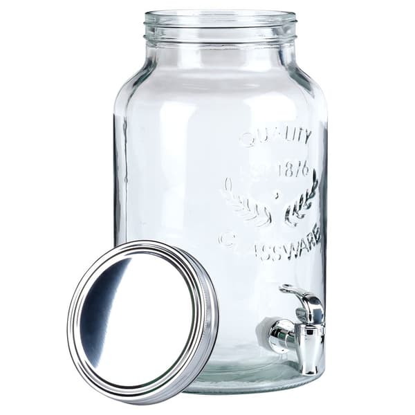 Glaskarafe til drikke med hane 6,2 liter