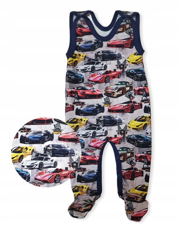 ROOMPACKS 116 barnpyjamasar utan ärmar i CARS-tryck