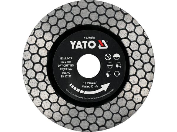 YATO-SKIVE TIL GRES OG GRANIT 125 mm