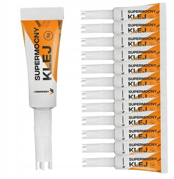 Hurtigtørrende lim 12x3g stærk universal cyanoacrylat