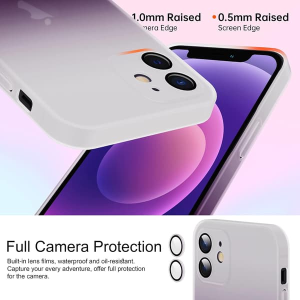 LILLA OMBRE-ETUUR TIL IPHONE 12 6.1'