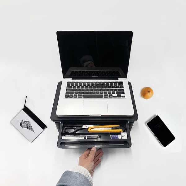 NANKIN sort laptop skærmstativ + skuffe