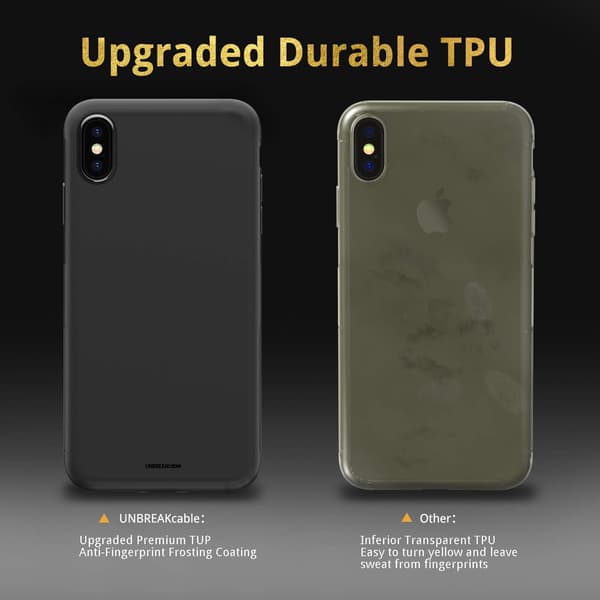 MUSTA SILIKONIKUORI IPHONE XS/X 5.8':LLE