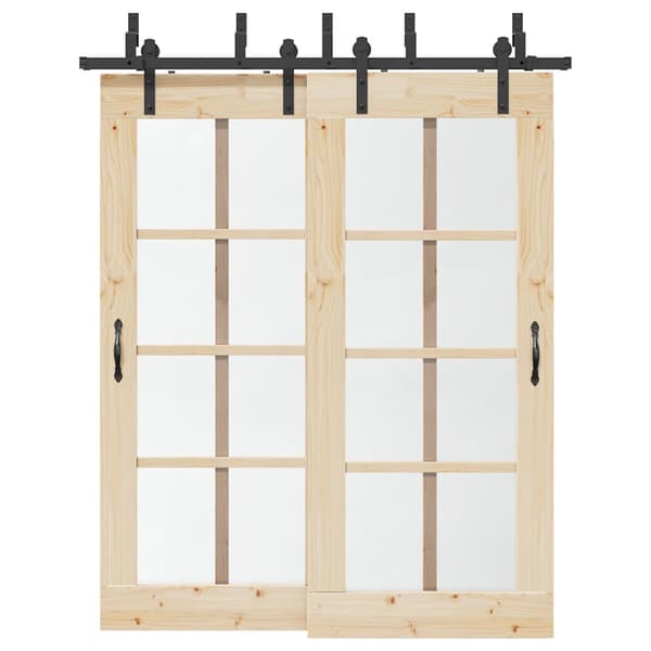 vidaXL Skjutdörrsinstallationssystem 183 cm stål svart