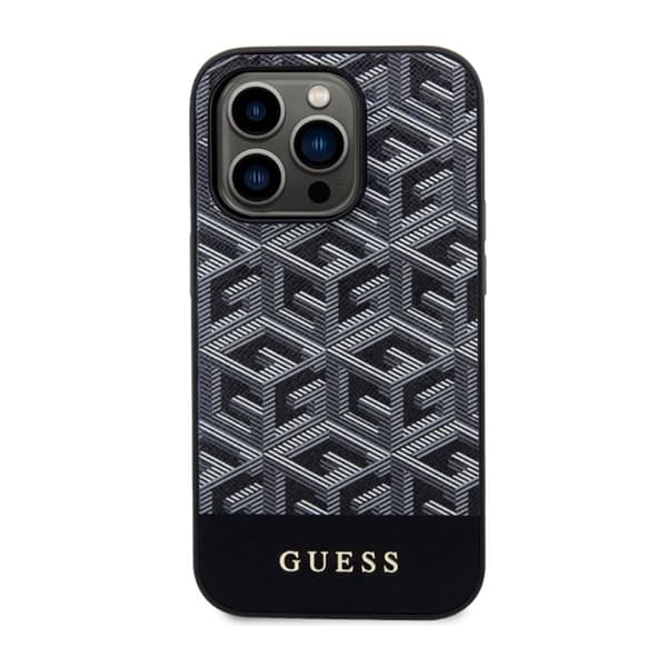 Guess GCube Stripes MagSafe - iPhone 14 Pro -kotelo (musta)