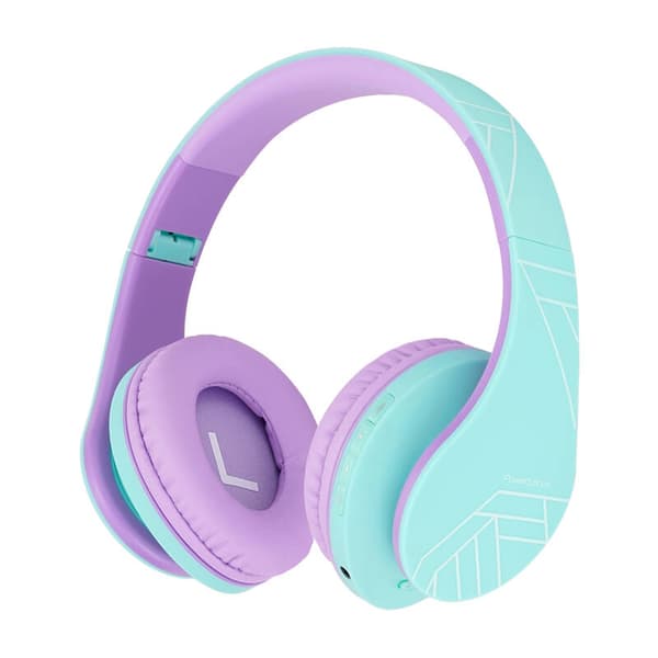 PowerLocus KIDS sinivioletit langattomat BLUETOOTH-kuulokkeet lapsille