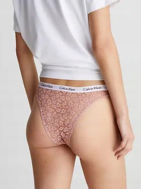 Calvin Klein damunderkläder med spetsutskärning röda rosa XS
