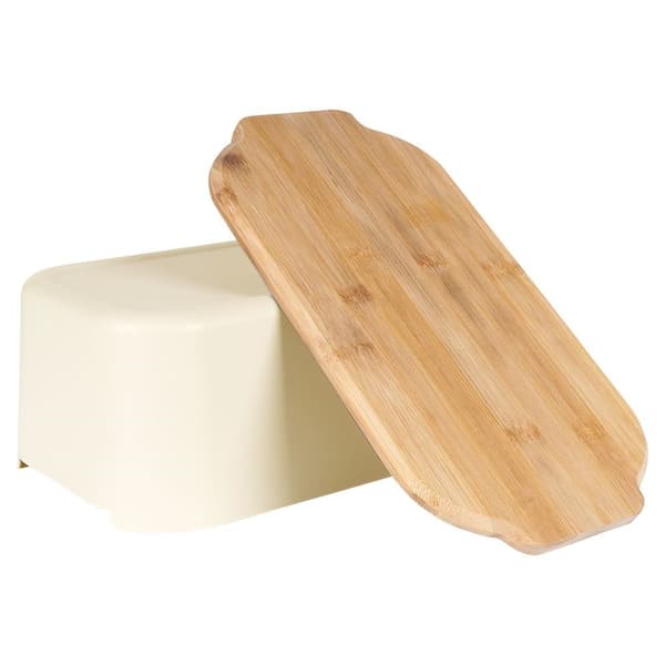 LEIPÄLAATIKKO BAMBU-LEVYLLÄ KERMA 259303