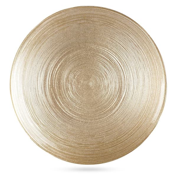 Desserttallrik i guldfärgat glas 21 cm