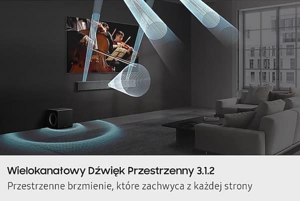 Soundbar (listva) + subwoofer SAMSUNG HW-QS700F/EN Sort