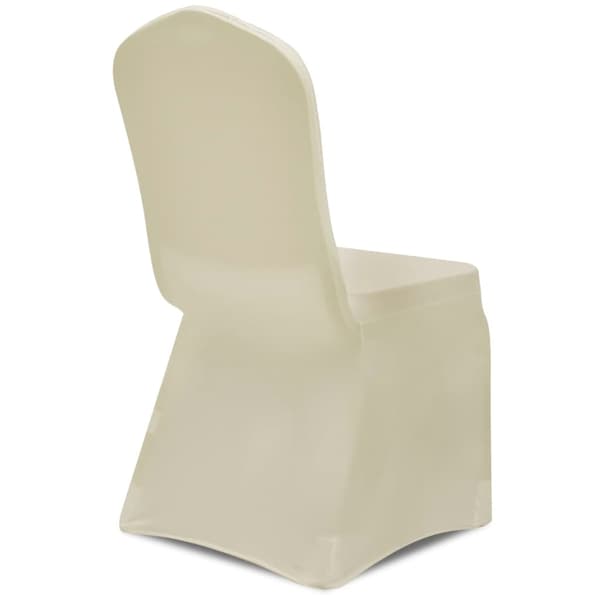 vidaXL Stretchstolsöverdrag, 6 st, Creme