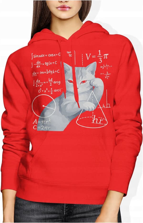 SJOV KAT MATEMATIK SWEATSHIRT DAME SJOV GEEK NERD GAVE TIL HENDE S
