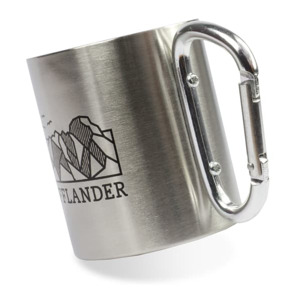OFFLANDER CAMPINGKRUS MED KARABIN STÅL 220ML