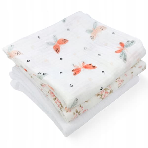 Plumeri Muslinblöjor Set med 3 färger 70x70 cm