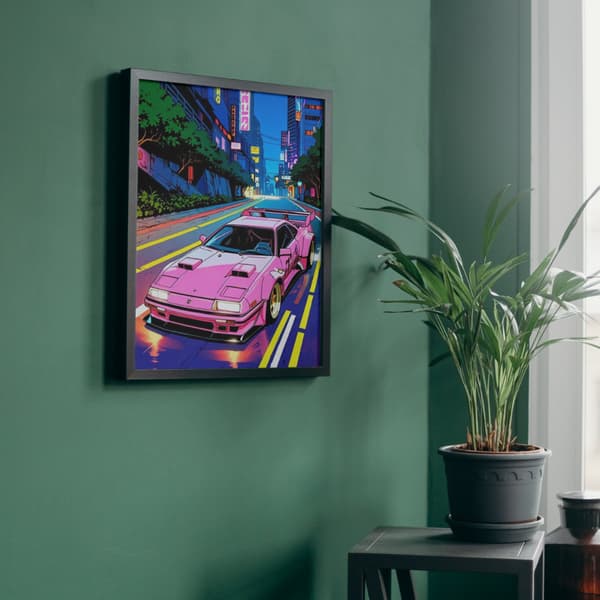 MALING EFTER TAL Billeder til maling Neon Ride 40x50 cm