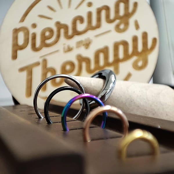 Titanium CLICKER hoop ørering - sølv - TK-001 0.8/8