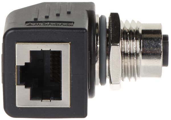 M12D-G/RJ45-G vinklet adapter