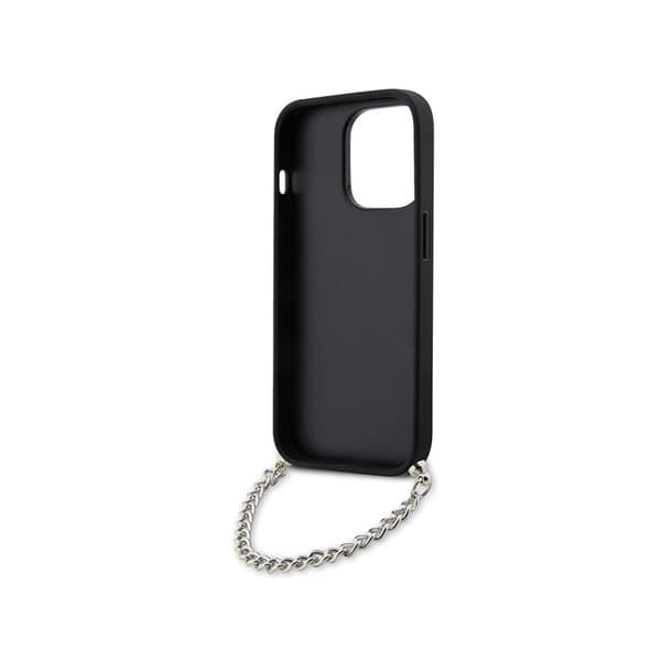 Karl Lagerfeld Saffiano Monogram Chain - iPhone 14 Pro cover (sort)