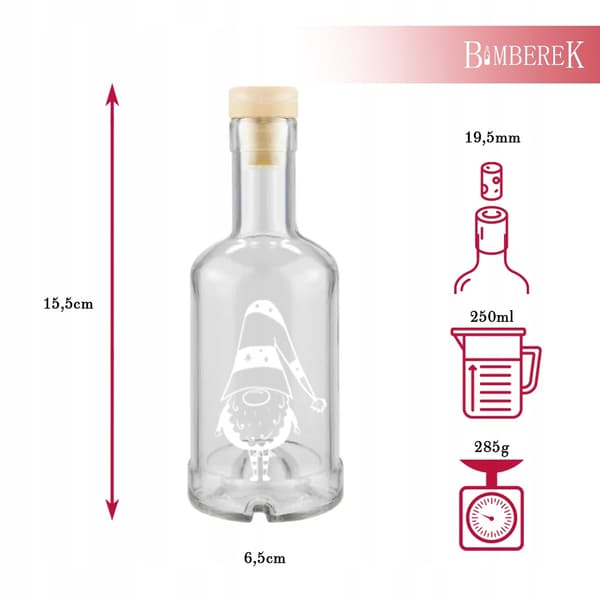 10x TADEK PRESENTLIKÖRFLASKOR 250ml med JULTRYCK