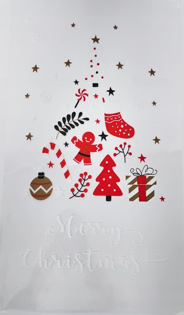 Plastikposer jul dobbeltsidet tryk 30x50cm