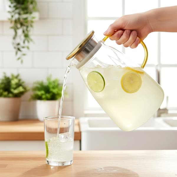 Glas kande med låg 2,2 l