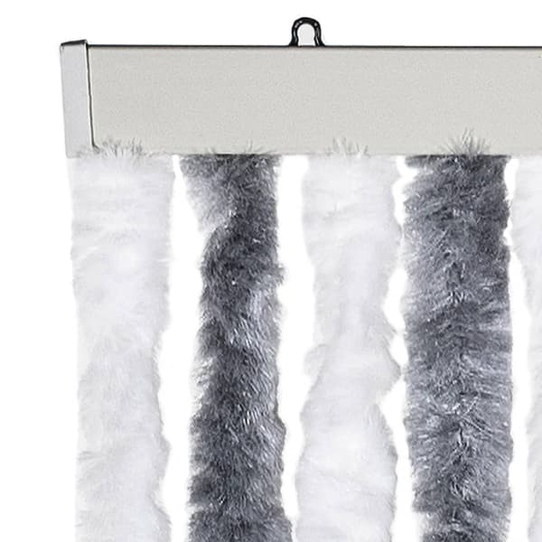 vidaXL Flugnät grått och vitt 100x230 cm chenille