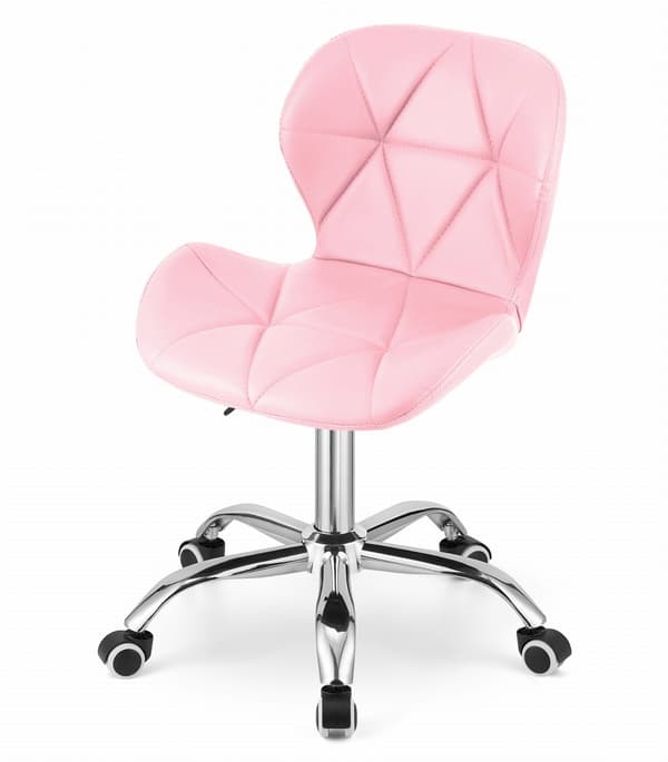 AVOLA snurrstol i eko-läder - rosa