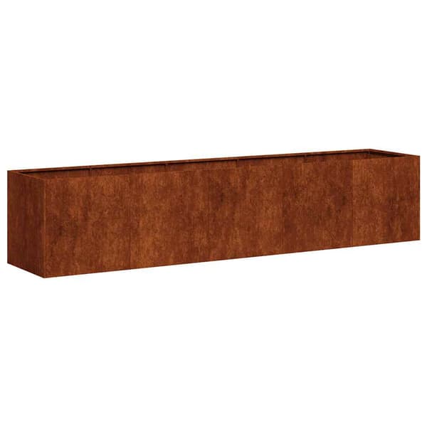 vidaXL rusten urtepotte 200x40x40 cm rustfrit stål