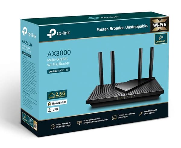 TP-Link Archer AX55 Pro Wi-Fi 6 AX3000