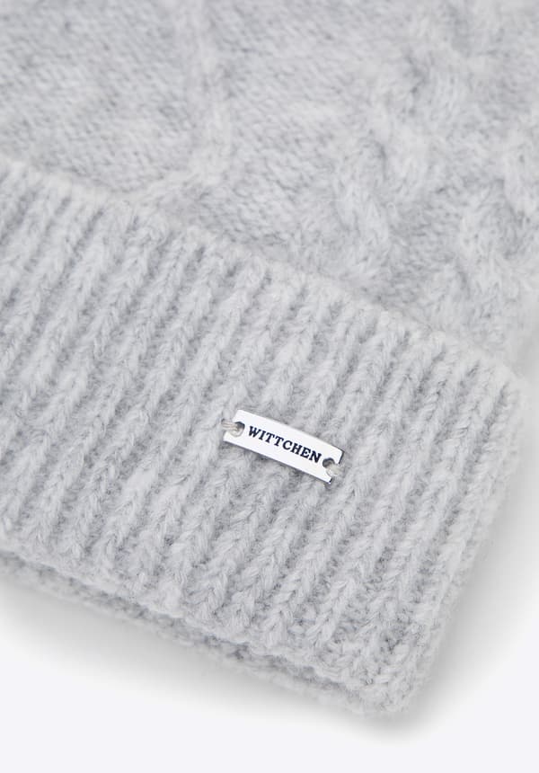 Wittchen Damehat med Pompon og Sløjfer, Grå Polyester