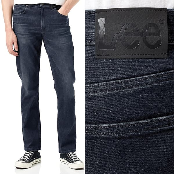Lee Brooklyn vaskede cement klassiske lige grå jeans W32 L32