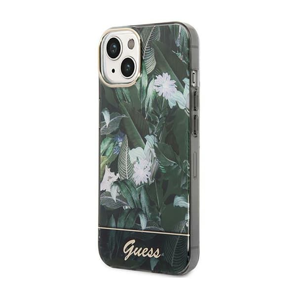 Guess Jungle-etui - iPhone 14 Plus-etui (grøn)