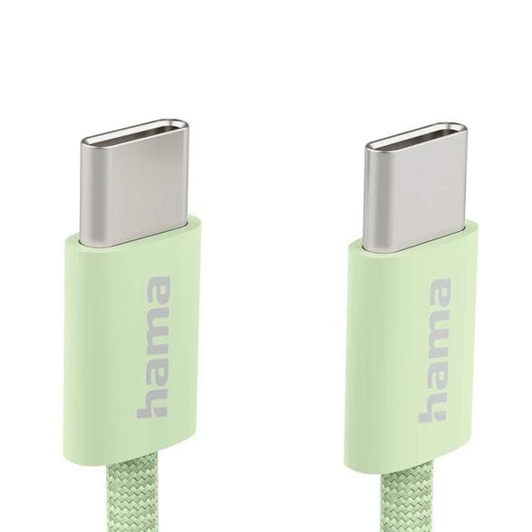 HAMA Data Fabric USB-C-kabel 1m Grön