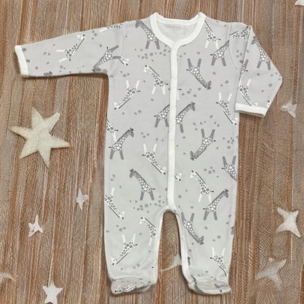 KLÄDER pyjamas med hel dragkedja 98 BARN GIRAFF