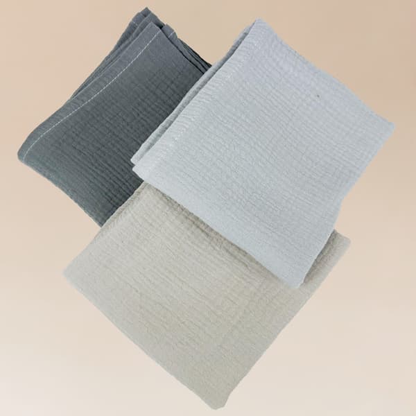 Plumeri Muslin Bleer Sæt med 3 Farver 70x70 cm