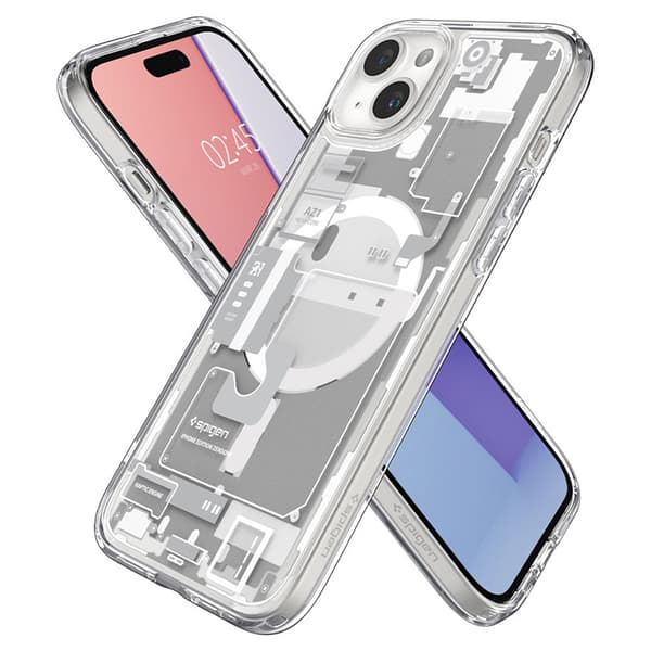 Spigen Ultra Hybrid Mag MagSafe - Etui til iPhone 15 Plus (Zero One Hvid)