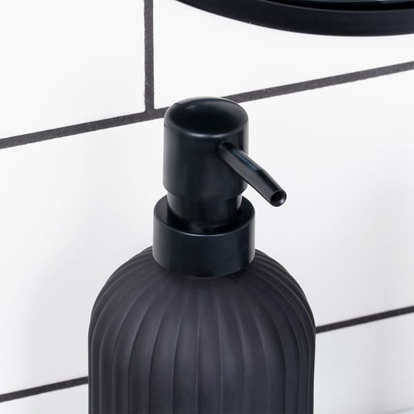 Lasinen musta saippuadispenseri 400 ml