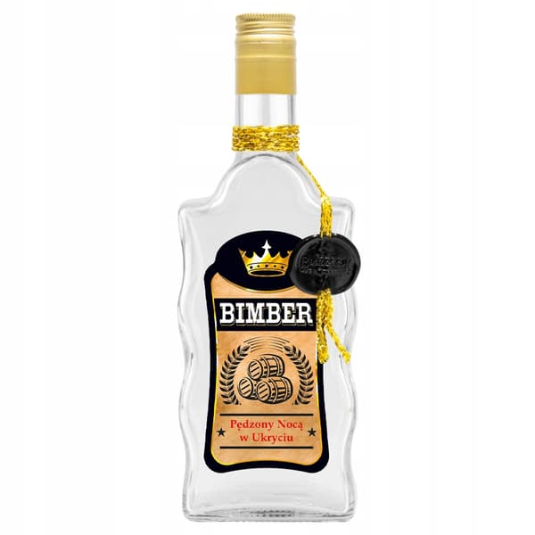 Dekorerad vågflaska 500ml för hembränt Premiumglasflaskor för vodka