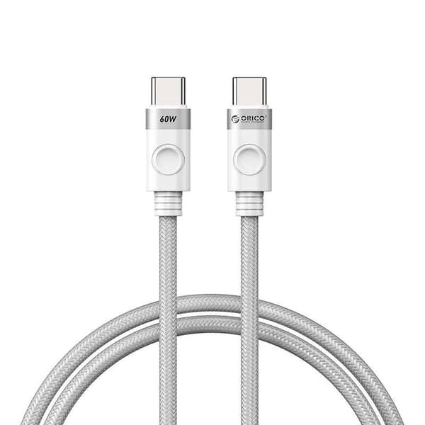Orico 60W USB-C til USB-C opladningskabel (hvid)