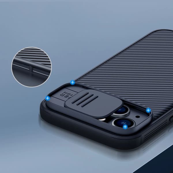 Nillkin CamShield Pro Magnetisk Etui iPhone 14 Plus Kameracover Sort (med MagSafe)