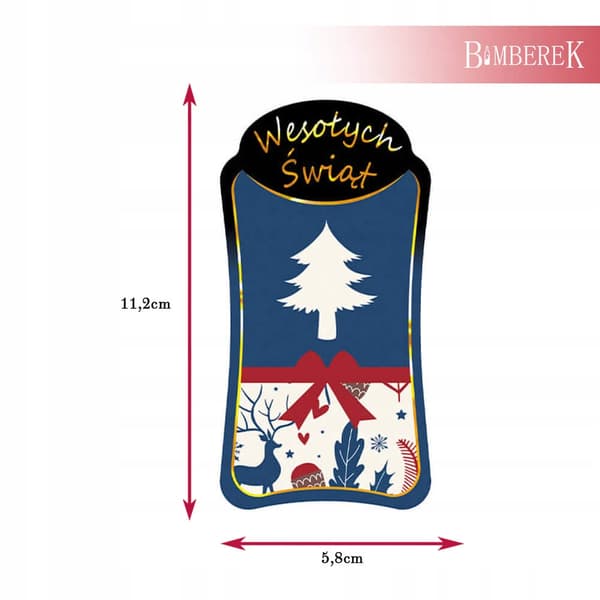 10x PREMIUM JULETIKETTER för likörflaskor JULKLAPP