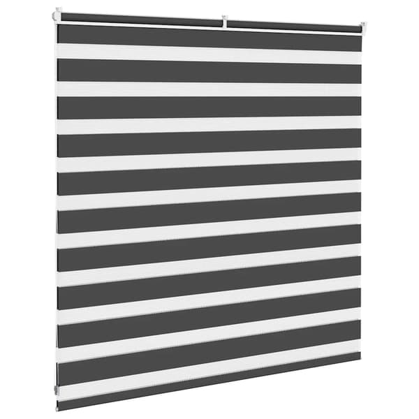 vidaXL Zebrarullgardin, svart, tygbredd 135,9 cm, polyester