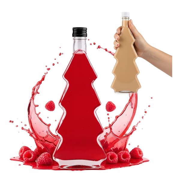 5x julgransflaskor 500ml glasflaskor för likörtinkturer present 0,5l
