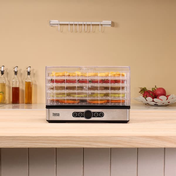 Teesa frukt- och grönsakstorkare 400W 5 brickor display termocirculation