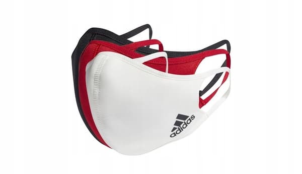 ADIDAS MASKER 3-PAK MULTICOLOR LOGO S HVID